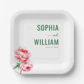 Still Grün Floral Pappteller (Vorderseite)