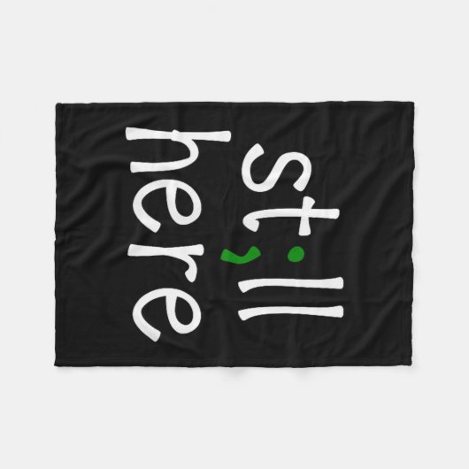 Still Here, Semi-colon, Mental Health Awareness Fleecedecke (Vorderseite (Horizontal))