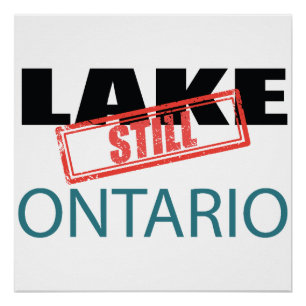 Still Lake Ontario Vintage-Rotstempel-Kunst Poster