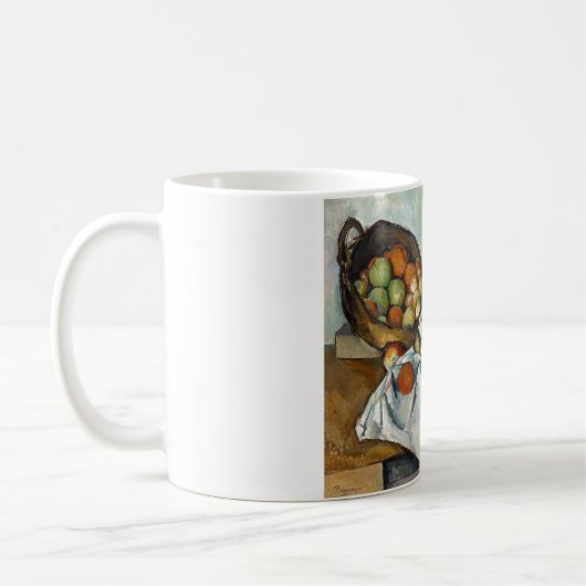 Still Life Apples Basket Cezanne Malerei Art Kaffeetasse (Links)