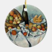 Still Life Apples Basket Cezanne Malerei Art Keramik Ornament (Hinten)