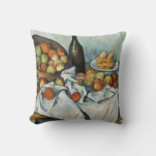 Still Life Apples Basket Cezanne Malerei Art Kissen