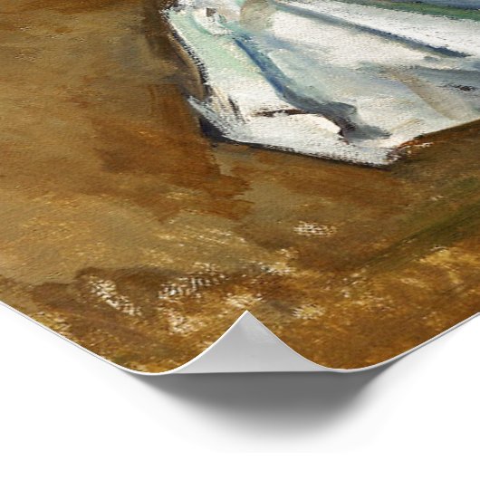 Still Life Apples Basket Cezanne Malerei Art Poster (Ecke)