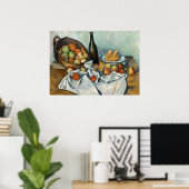 Still Life Apples Basket Cezanne Malerei Art Poster (Heimbüro)