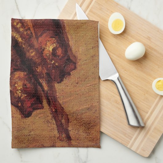 Still Life Bloaters and Knolic von Vincent van Gog Geschirrtuch (Viertel Falte)