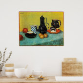 Still Life Blue Enamel Coffeepot, etc. 1888 Poster (Küche)