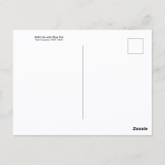 Still Life Blue Pot Paul Cezanne Postkarte (Rückseite)