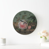Still Life-Blume an der Lecke von Otto Ottesen Große Wanduhr (Zuhause)