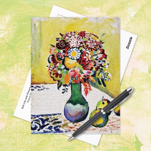 Still Life Blume Äpfel August Macke Postkarte