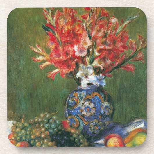 Still Life Blume und Frucht von Pierre Renoir Getränkeuntersetzer (Vorderseite)
