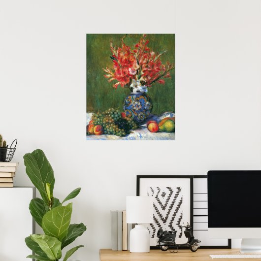 Still Life Blume und Frucht von Pierre Renoir Poster (Heimbüro)
