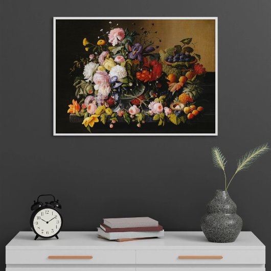 Still Life Blume und Frucht von Severin Roesen Poster