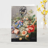 Still Life Blume und Früchte Klassische Kunst Karte (Gelbe Blume)