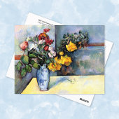 Still Life Blume Vase Paul Cezanne Postcard Postkarte