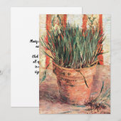 Still Life Blupot w Chives von Vincent van Gogh Einladung (Vorne/Hinten)