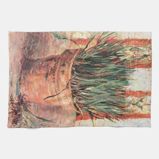 Still Life Blupot w Chives von Vincent van Gogh Geschirrtuch (Horizontal)