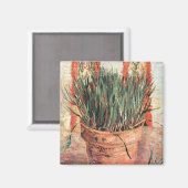 Still Life Blupot w Chives von Vincent van Gogh Magnet (Vorderseite/Rückseite)