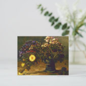 Still Life Bouquet von Daisies Van Gogh Fine Art Postkarte (Stehend Vorderseite)