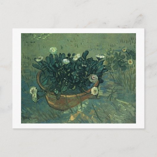 Still Life Bowl mit Daisies Van Gogh Fine Art Postkarte (Vorderseite)