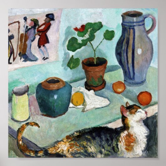 Still Life Cat August Macke Poster (Vorne)
