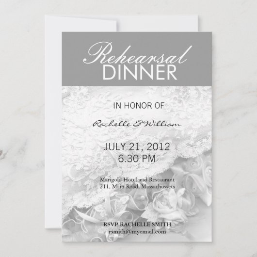 Still Life Charcoal Probe Dinner Card Einladung (Vorderseite)