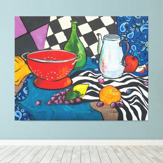 Still Life Creative Fruchtmauer Kunst Leinwanddruck (Insitu (Holzboden))