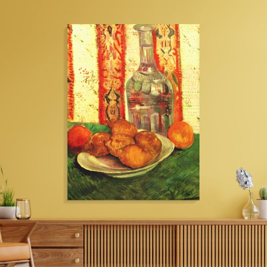 Still Life Decanter und Zitronen von Vincent van G Leinwanddruck (Insitu (Wohnzimmer))