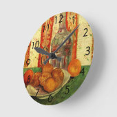 Still Life Decanter und Zitronen von Vincent van G Runde Wanduhr (Winkel)