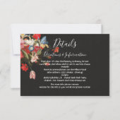 Still Life Floral Wedding Details und Infokarte RSVP Karte (Vorderseite)