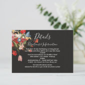 Still Life Floral Wedding Details und Infokarte RSVP Karte (Stehend Vorderseite)
