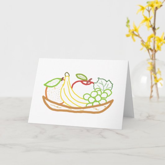 Still Life Fruchtschale Karte (Gelbe Blume)