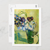 Still Life Glass Carnation Van Gogh Fine Art Postkarte (Vorne/Hinten)
