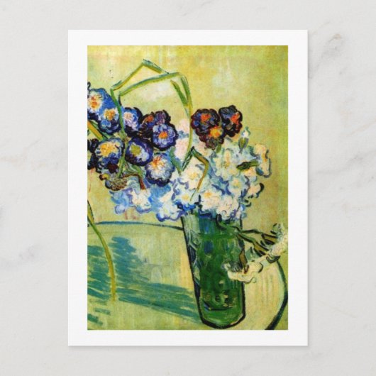 Still Life Glass Carnation Van Gogh Fine Art Postkarte (Vorderseite)