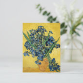 Still Life Irises Clay Pot Vincent van Gogh Postkarte (Stehend Vorderseite)