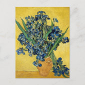 Still Life Irises Clay Pot Vincent van Gogh Postkarte (Vorderseite)