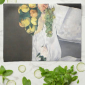 Still Life Lemon Pfirsiche von Manet Impressionist Geschirrtuch (Gefaltet)