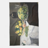 Still Life Lemon Pfirsiche von Manet Impressionist Geschirrtuch (Vertikal)