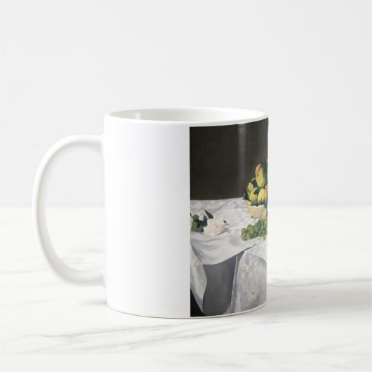 Still Life Lemon Pfirsiche von Manet Impressionist Kaffeetasse (Links)