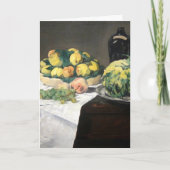 Still Life Lemon Pfirsiche von Manet Impressionist Karte (Vorderseite)