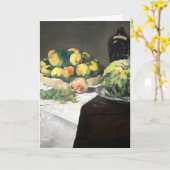 Still Life Lemon Pfirsiche von Manet Impressionist Karte (Gelbe Blume)