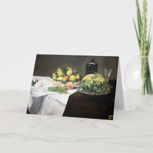 Still Life Lemon Pfirsiche von Manet Impressionist Karte