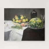Still Life Lemon Pfirsiche von Manet Impressionist Puzzle (Horizontal)