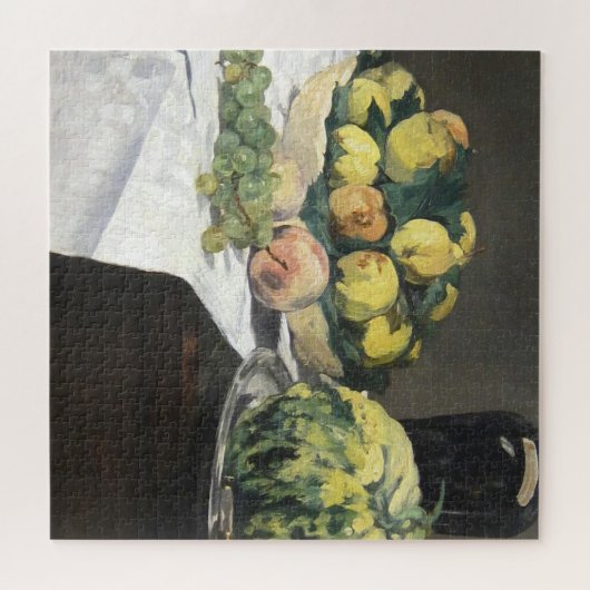 Still Life Lemon Pfirsiche von Manet Impressionist Puzzle (Horizontal)