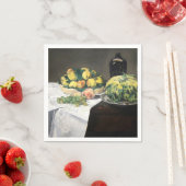 Still Life Lemon Pfirsiche von Manet Impressionist Serviette (Beispiel)