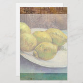 Still Life Lemons on a Plate by Vincent van Gogh Briefpapier (Vorne/Hinten)