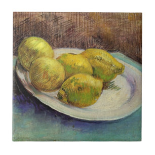 Still Life Lemons on a Plate by Vincent van Gogh Fliese