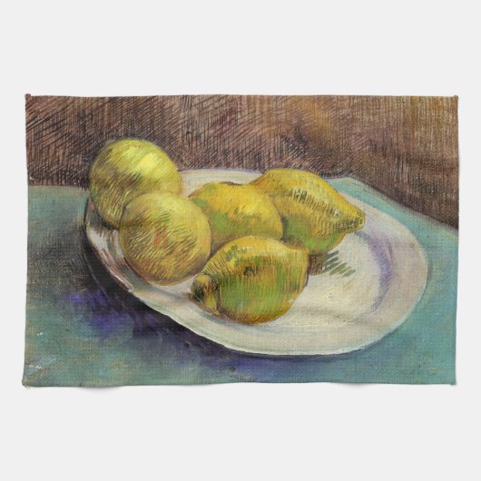 Still Life Lemons on a Plate by Vincent van Gogh Geschirrtuch (Horizontal)