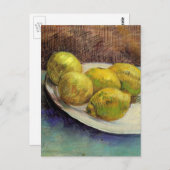 Still Life Lemons on a Plate by Vincent van Gogh Postkarte (Vorne/Hinten)