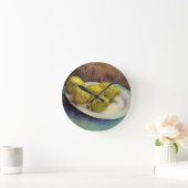 Still Life Lemons on a Plate by Vincent van Gogh Runde Wanduhr (Zuhause)