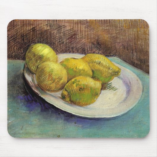 Still Life Lemons on Plate Van Gogh Fine Art Mousepad (Vorne)